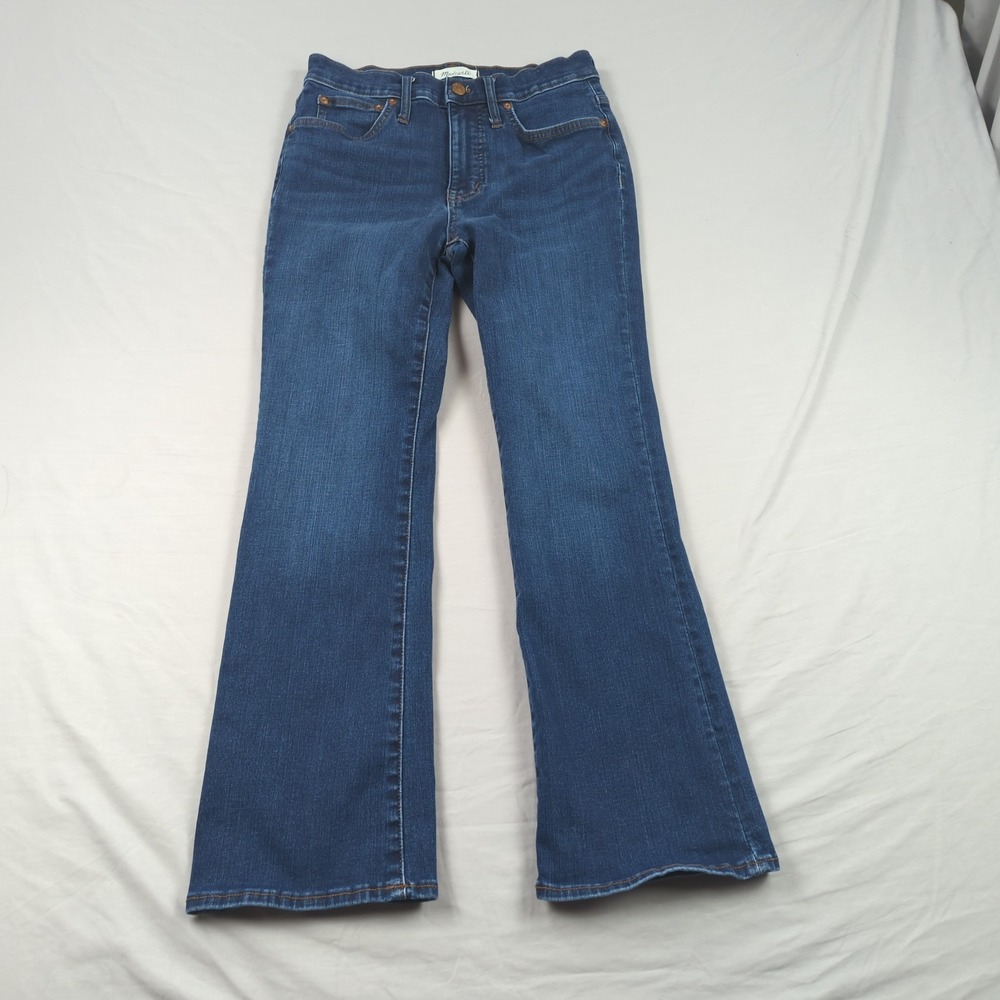 Madewell Jeans Womens 27 Blue Mid Rise Kick Out Boot Cut Western Casual